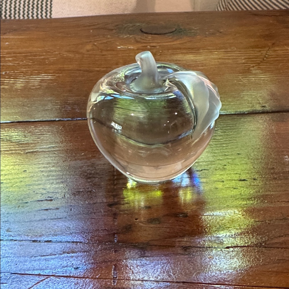 Glass Apple Paperweight